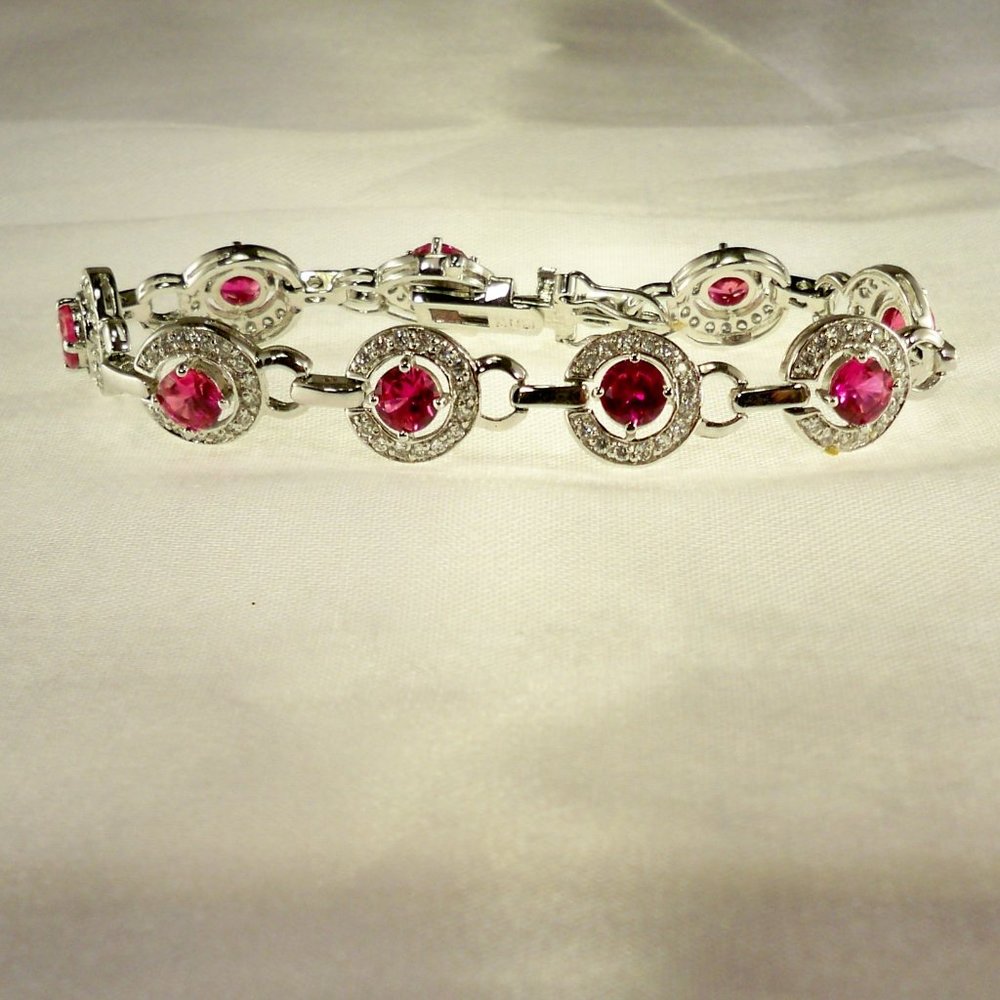 NEW Vintage Charles Winston Cubic Zirconias Silver DESIGNER Bracelet